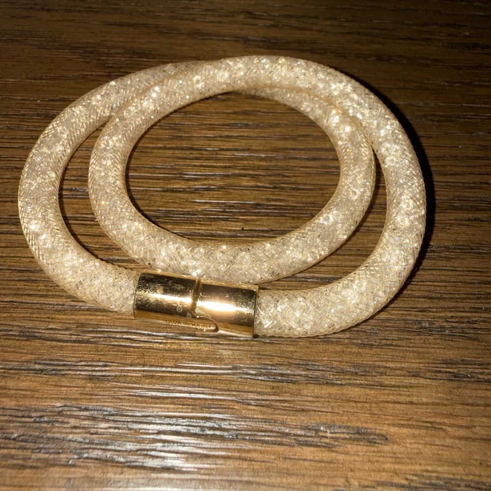 Elegant Gold-Tone Swarovski Bracelet